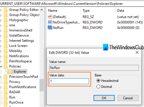 add 1 in value data field