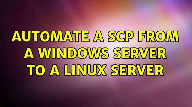 Scp linux не работает