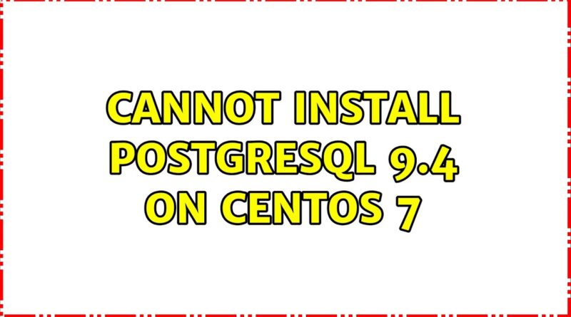 install postgresql centos 7