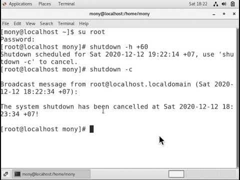 CentOS 7 - Using Shutdown and Reboot - Part 2