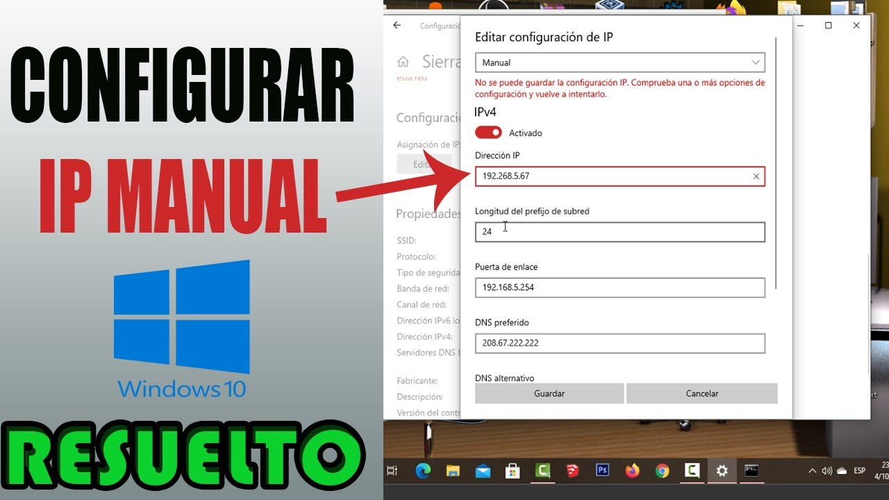 Colocar Una Dirección Ip Manual En Windows10 Configurar Ip Estática O Dinámica Habilitar Dhcp 6485