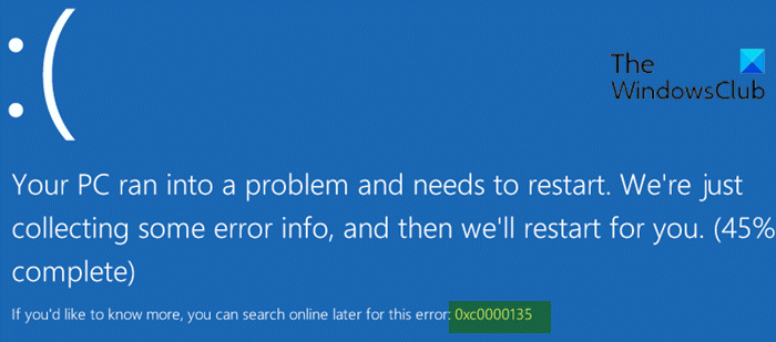 Fix 0xc0000135 Blue Screen error on Windows 10 > BENISNOUS