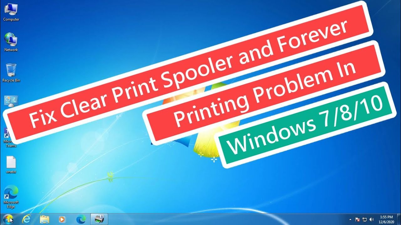 Fix Clear Print Spooler and Forever Printing Problem In Windows 7/8/10