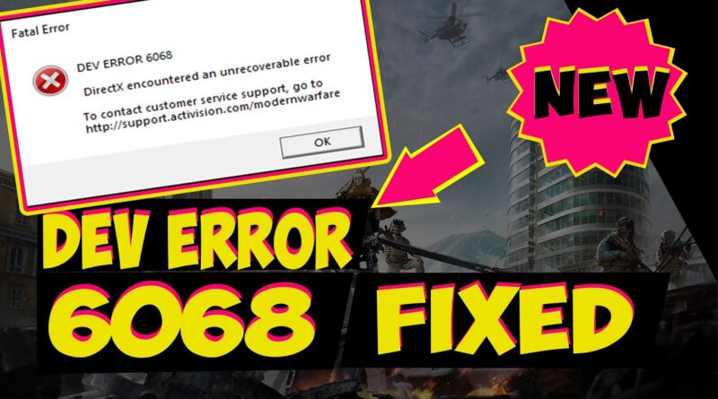 Dev error 6164 call of duty warzone как решить