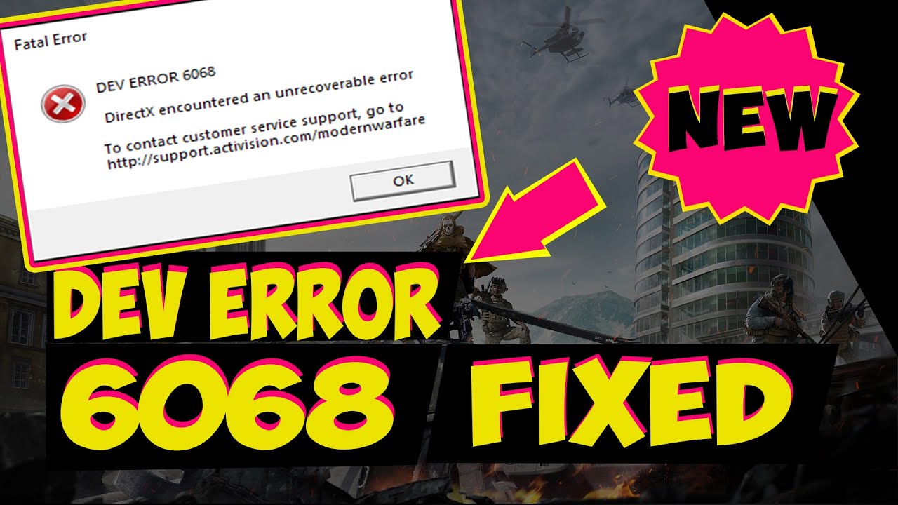 How To Fix COD Warzone Dev Error 6068 in Windows 10 ...