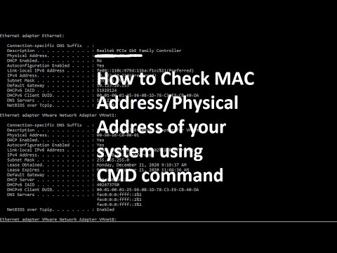 how to check mac address cmd