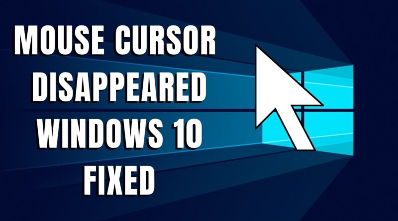 How to fix mouse cursor disappears windows 10 laptop | Mouse cursor not