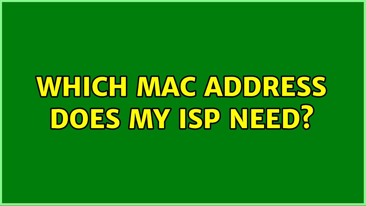what is my mac address