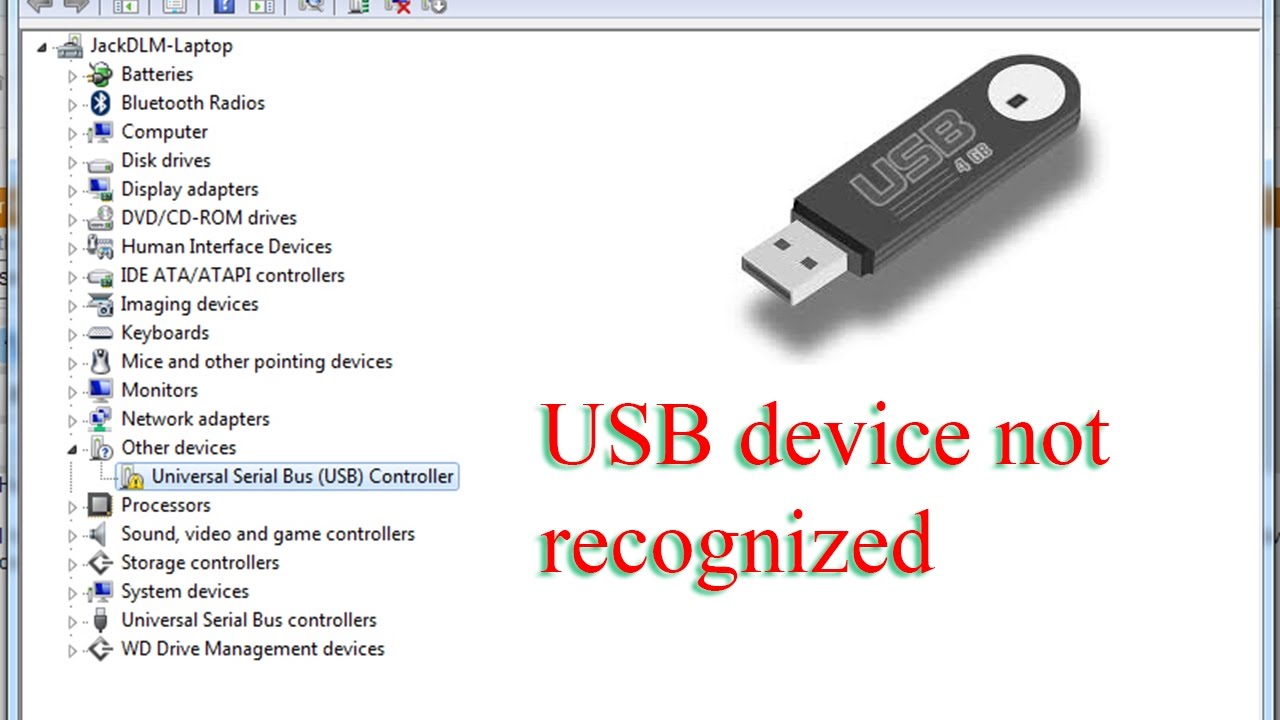 usb device not working windows 10