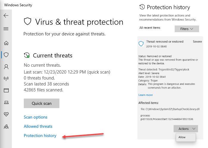 StartupCheckLibrary DLL Threat