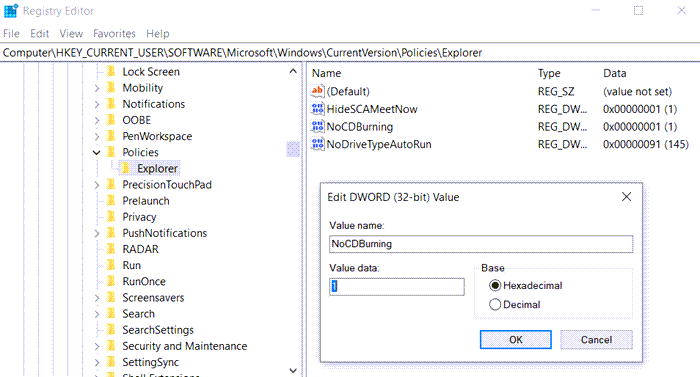 Burn to disc is grayed out in Windows 10