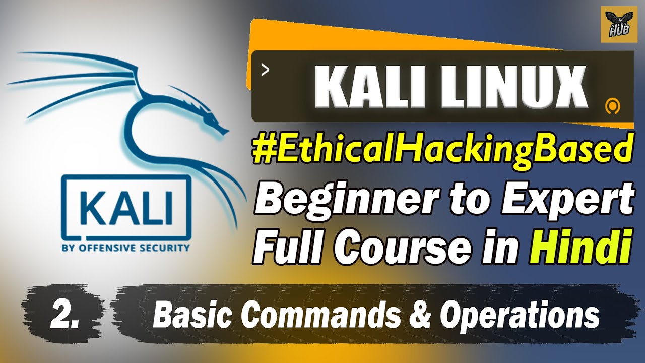 Basic Commands & Operations in Kali | Understanding Environment [Hindi ...