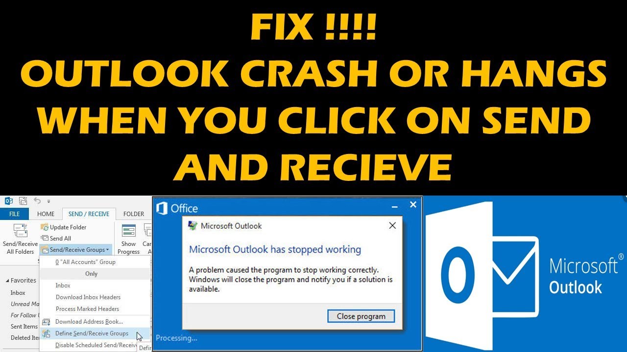outlook crashes when opening emails with attachments