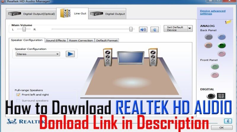 usb headset not controlled by realtek hd audio manager