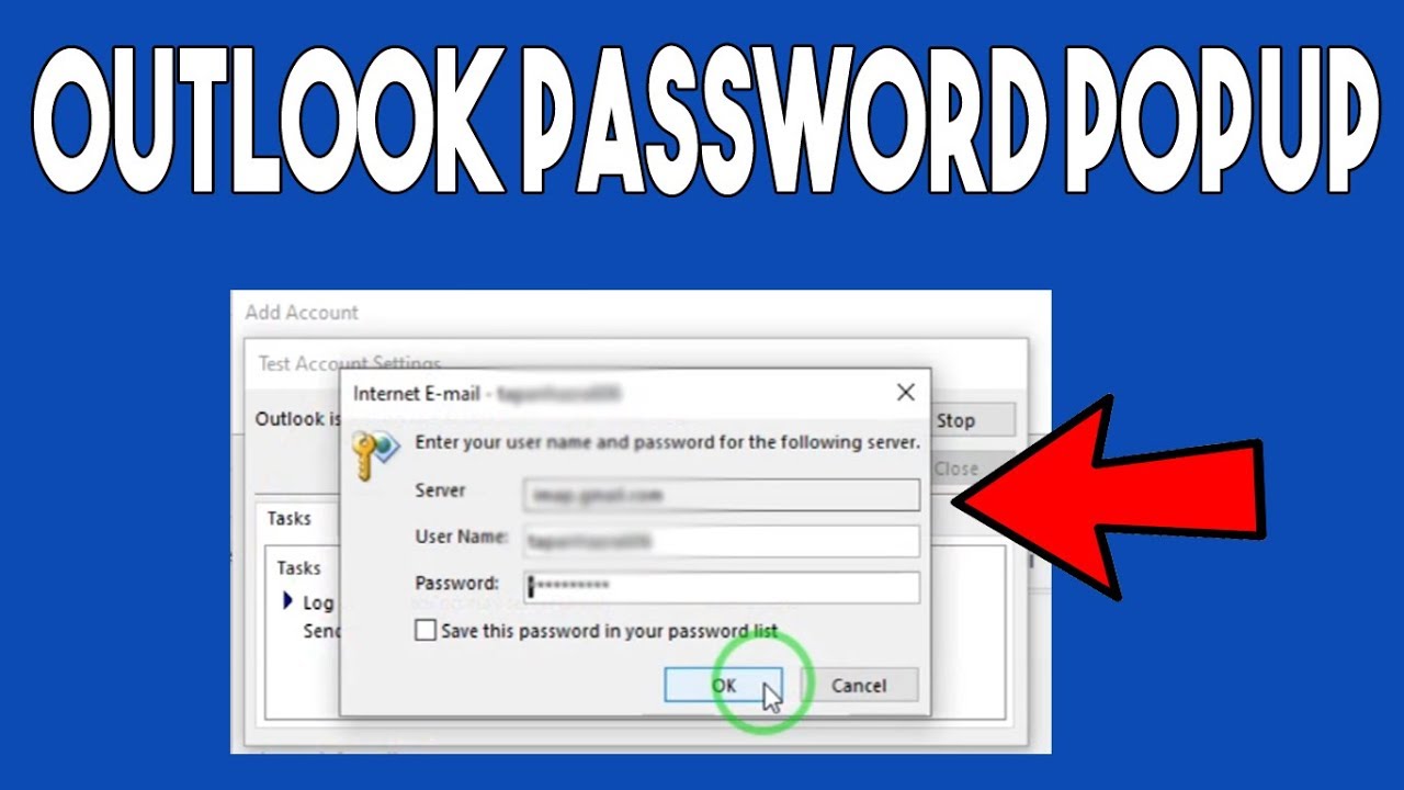 windows security microsoft outlook password