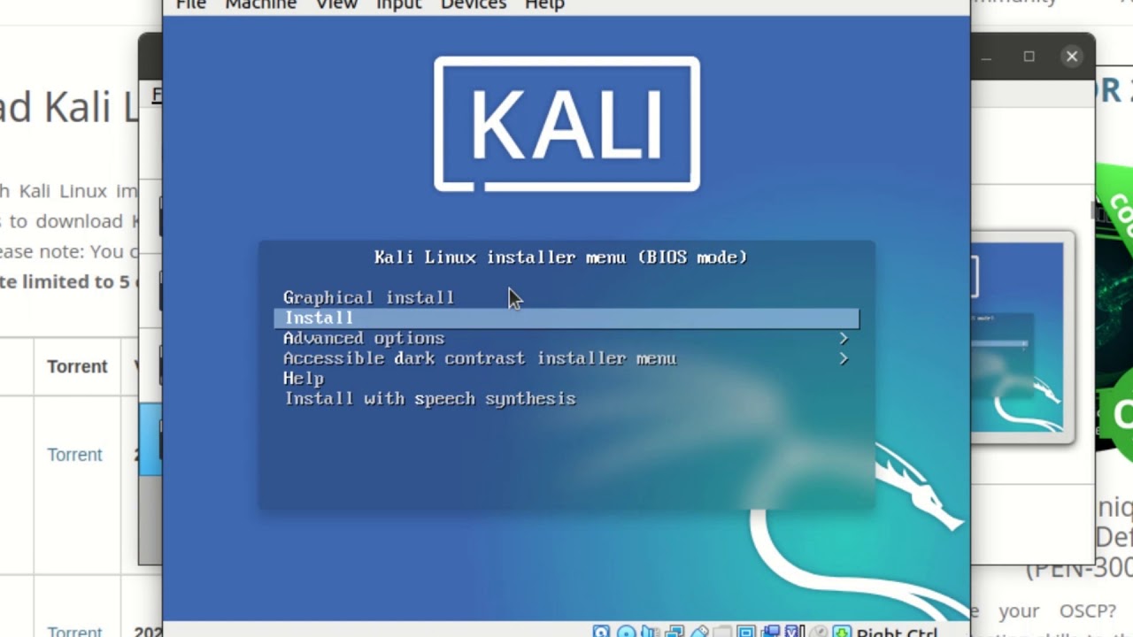 kali linux on virtualbox