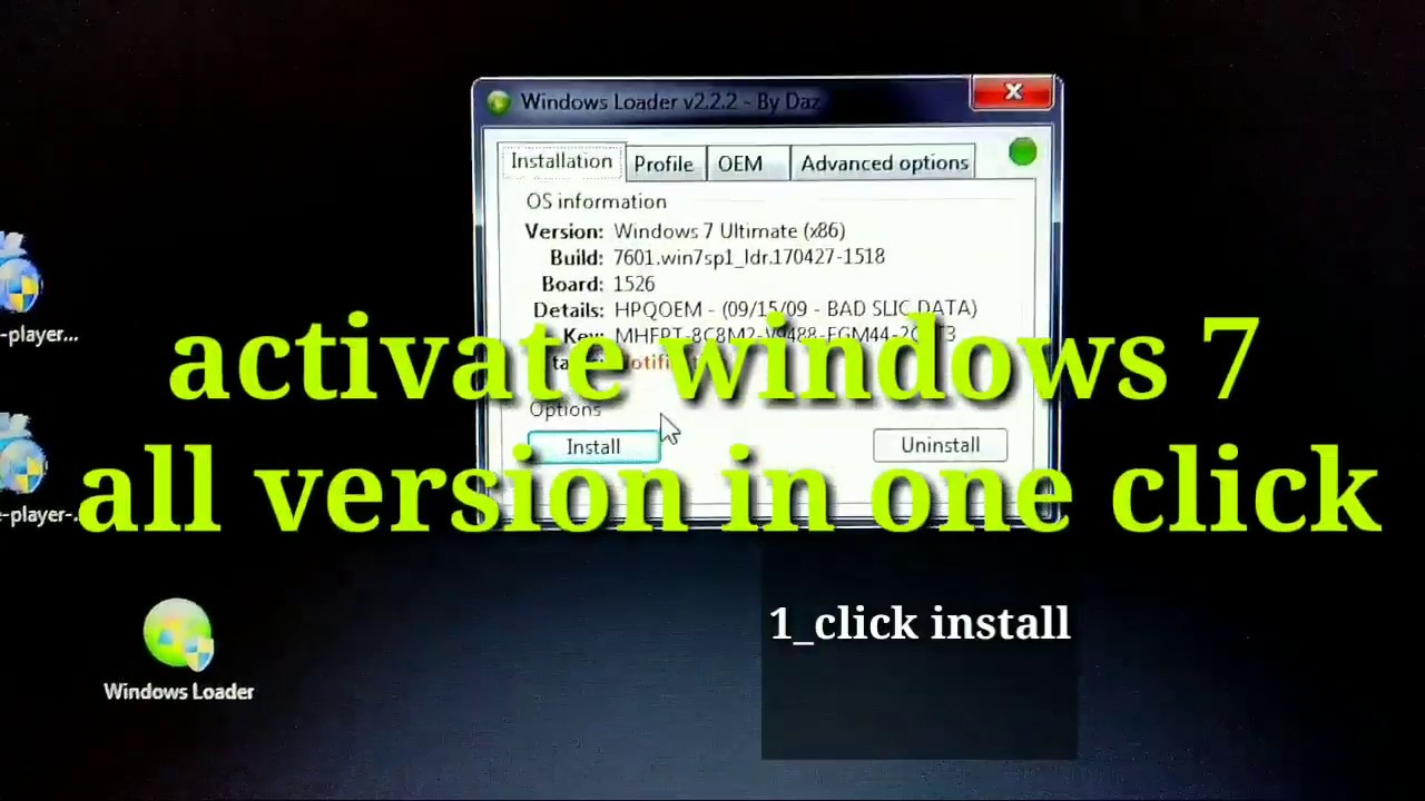 How To Activate Windows 7 All Version In One Click