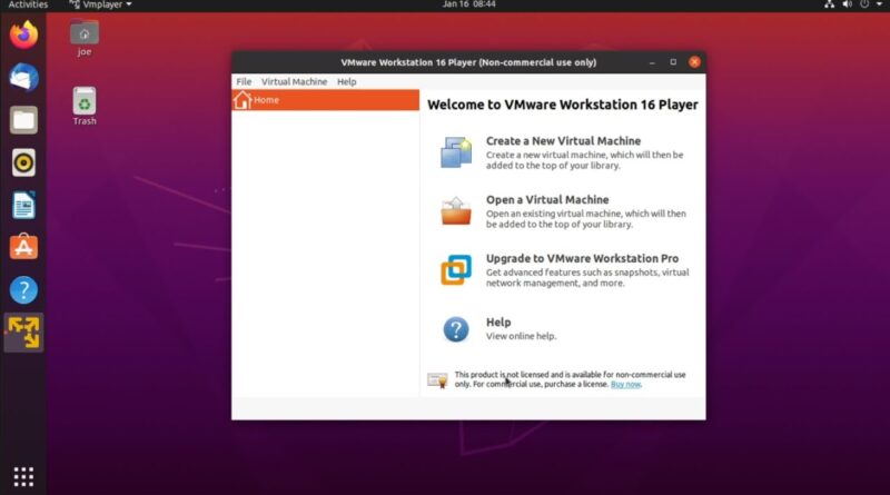 ubuntu install vmware workstation player