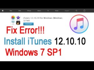 itunes windows 7 service pack 1 32 bit