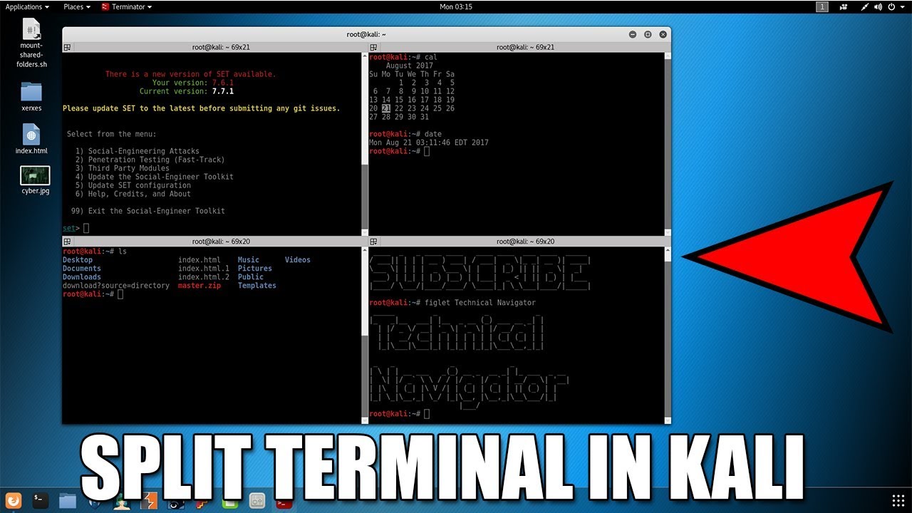 Kali Tutorial Part 7 Split Terminal In Kali Linux For Multiple Work 