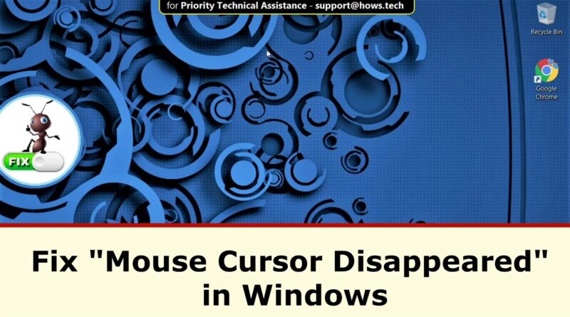 cursor disappears chrome windows 10