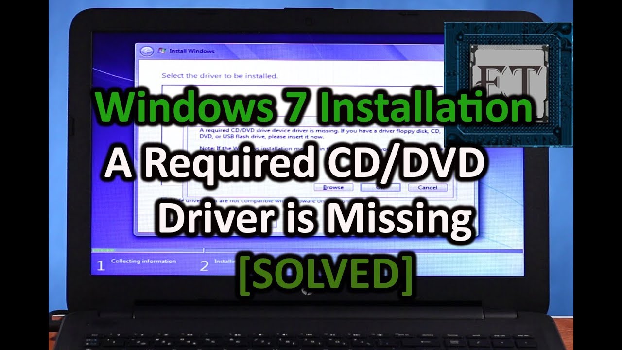 windows 7 usb install a required cd dvd driver is missing