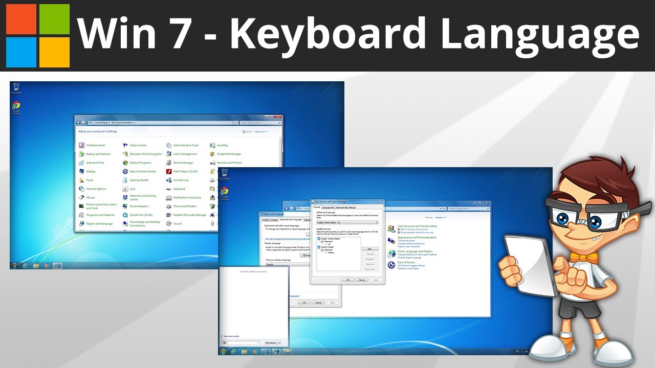 how to add keyboard language on windows 7