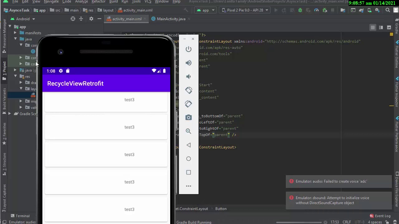 Android studio asynctask устарел