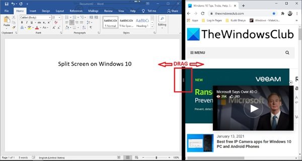 Split Screen On Windows 10