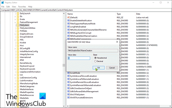 Modify registry key value