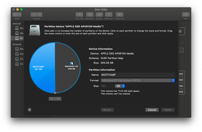 Disk Partition Bootcamp