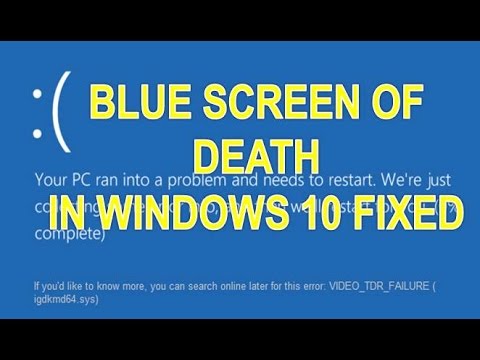 Blue Screen of Death|FIXED|Your PC Ran Into A Problem|Windows 10,8,8.1 ...