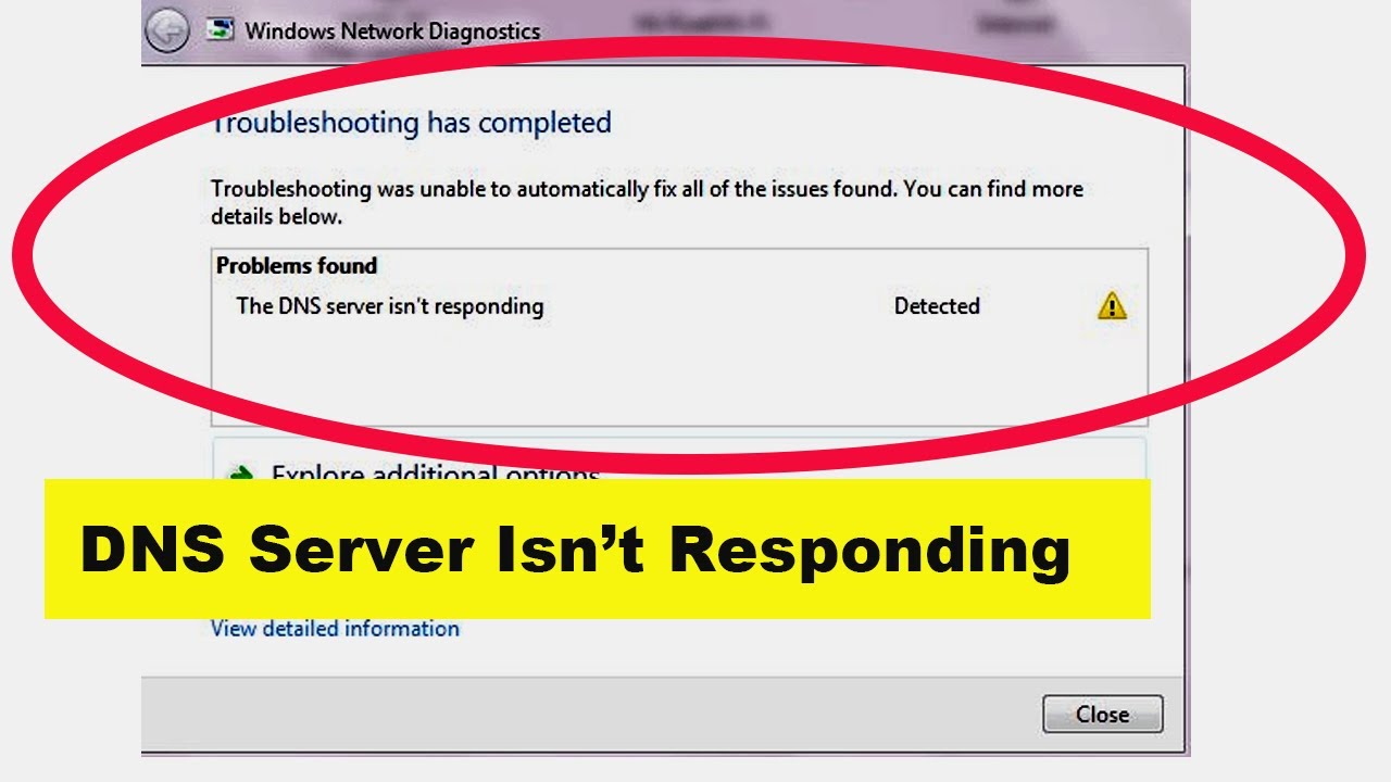 Fix Dns Server Is Not Responding Problem In Windows Benisnous