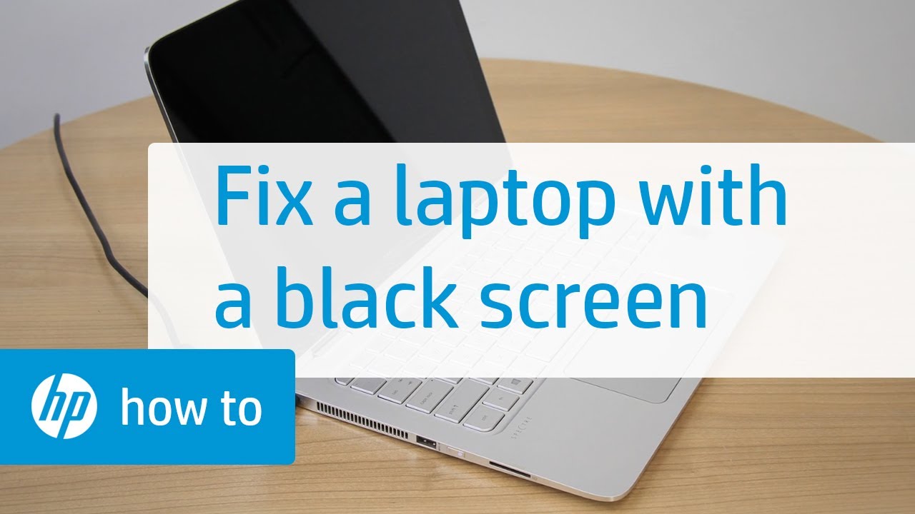 how to fix hp black screen