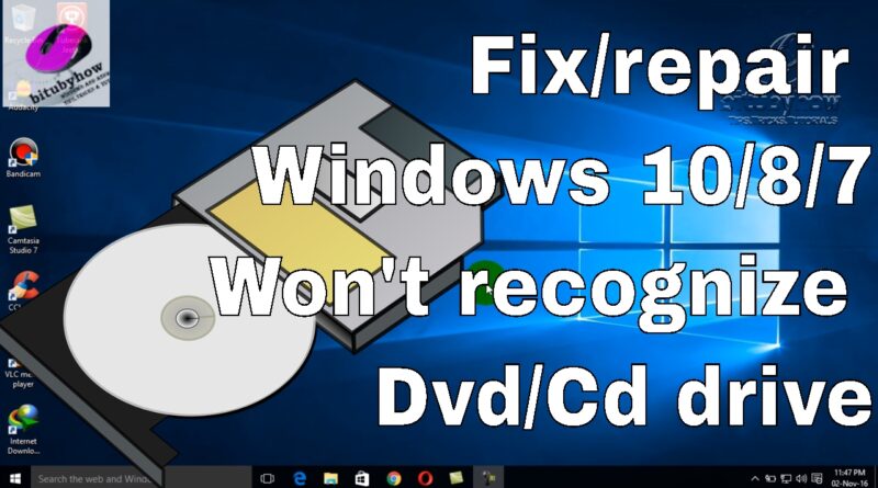 How To Fix/Repair Windows Won't Recognize Dvd-Cd Drive