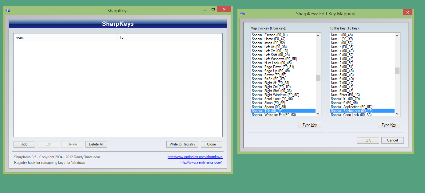 remap keyboard input for windows 10