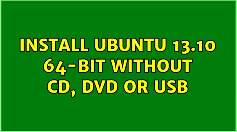 how to install linux from dvd