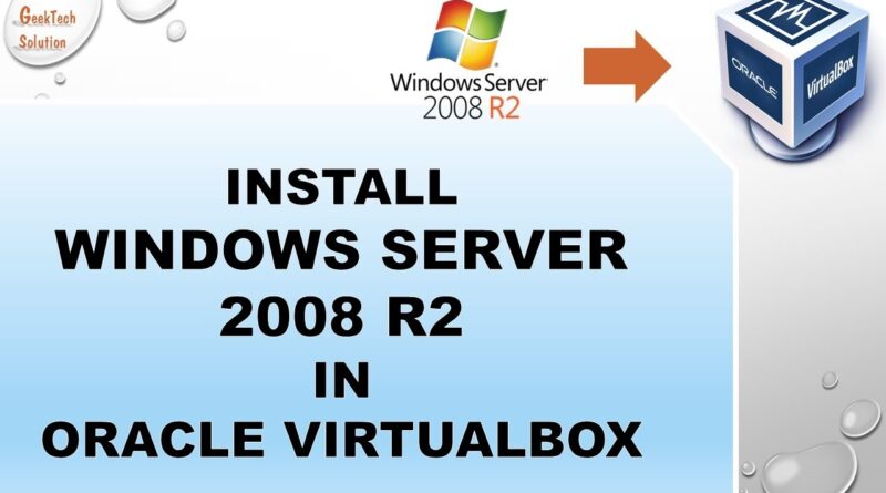 Как установить windows server 2008 на virtualbox