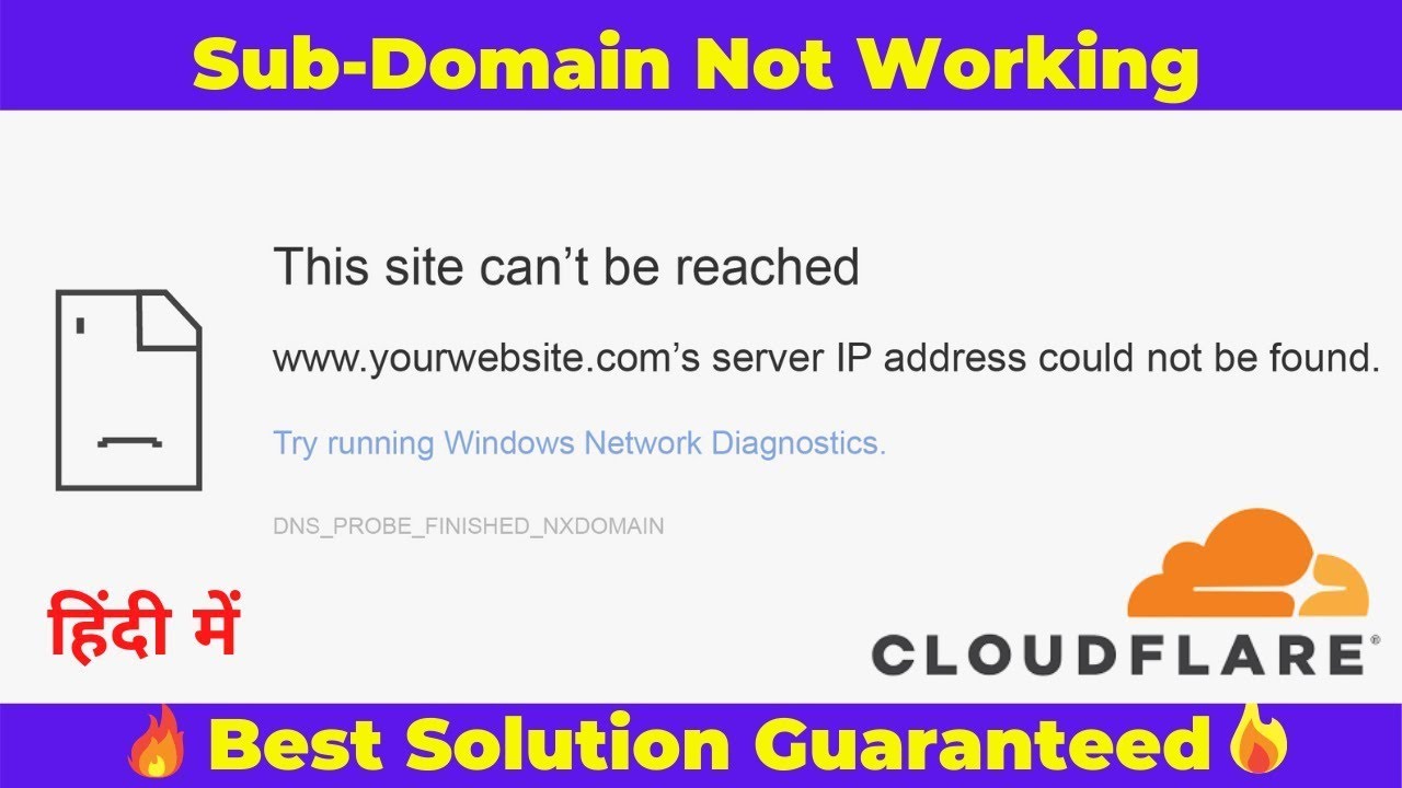 Subdomain Not Working This Site Can T Be Reached Server Ip Address Could Not Be Found Solved