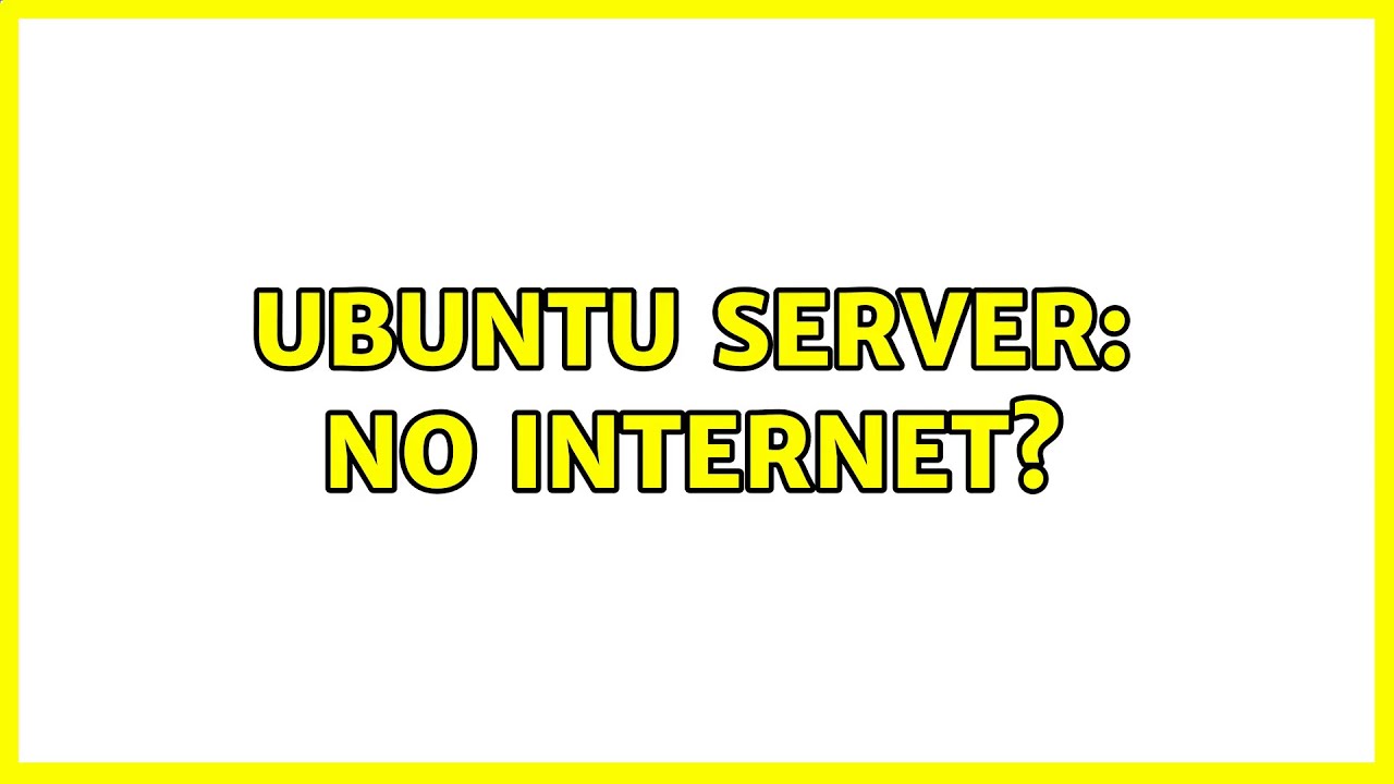 Не работает сеть в ubuntu server