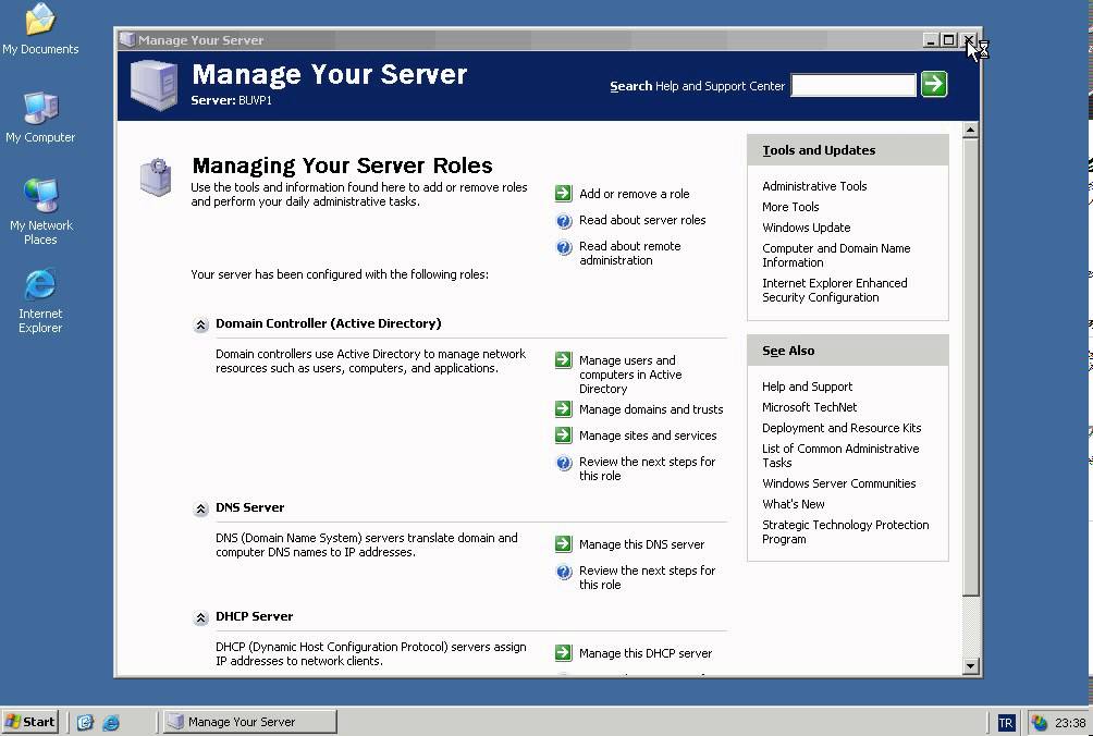 Настройка dhcp windows server 2003