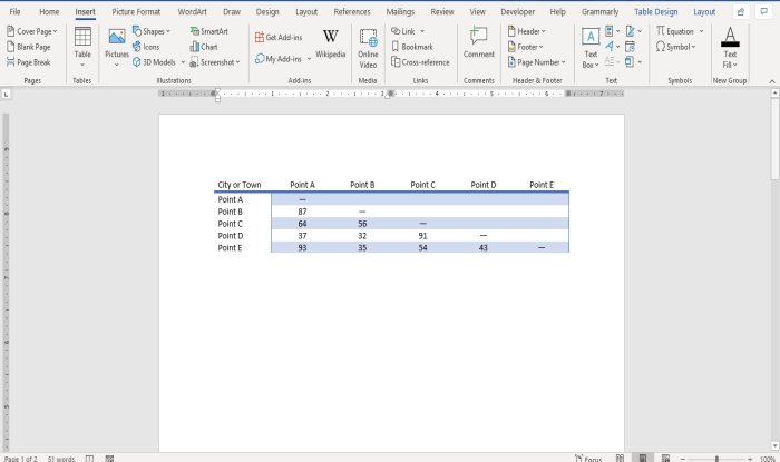 How to format Word Tables using Table Styles and Quick Tables