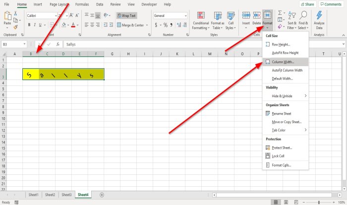 How to change Row Height and Column Width in Microsoft Excel