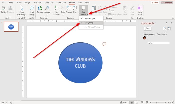 How to add Comments in PowerPoint