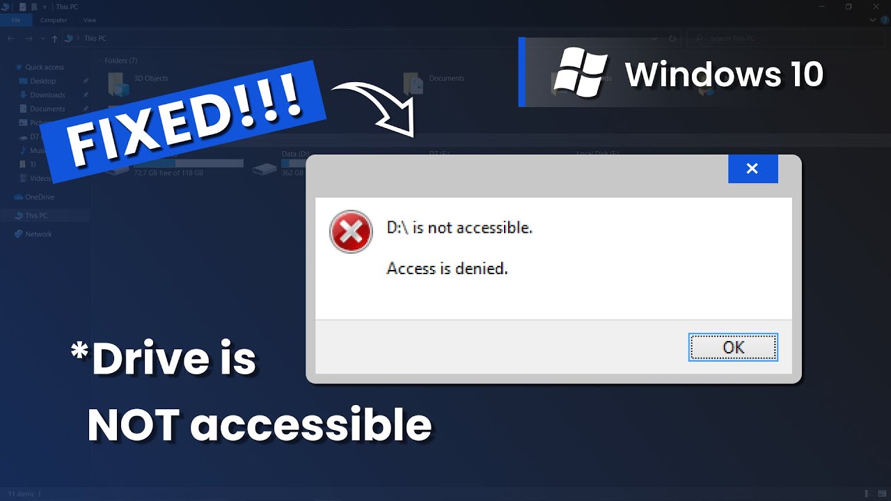 5 Ways To Fix Drive Is Not Accessible Access is Denied in Windows 10