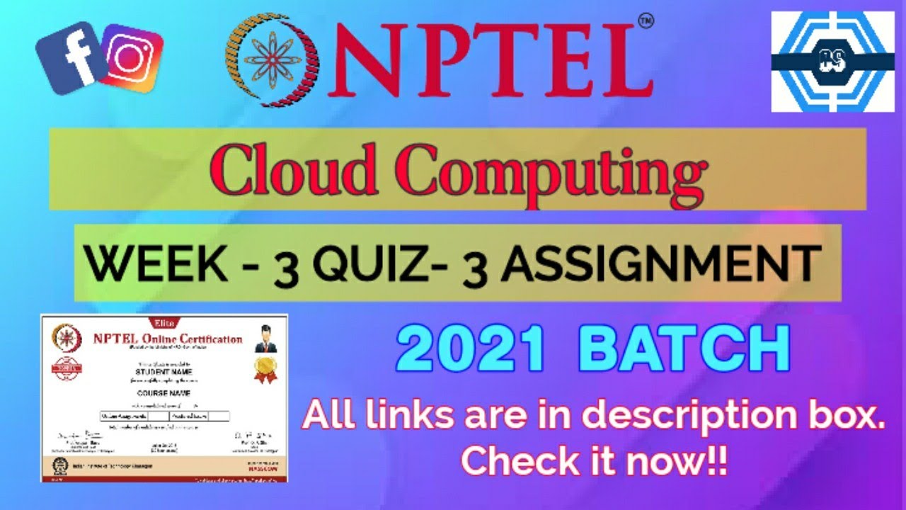 Cloud Computing | Week 3 Answers | NPTEL 2021 || > BENISNOUS