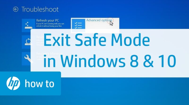 Exit Safe Mode in Windows 10 and 8 | HP Computers | HP