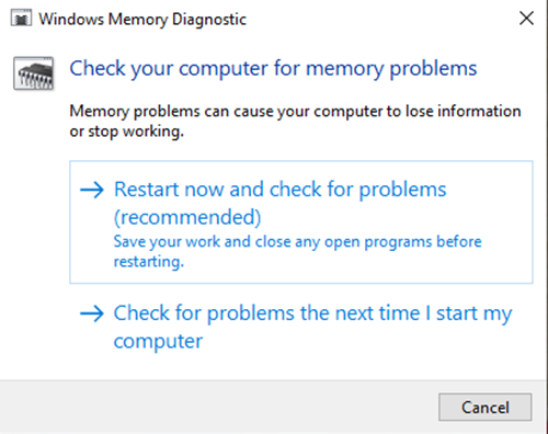 Windows Memory Diagnostics