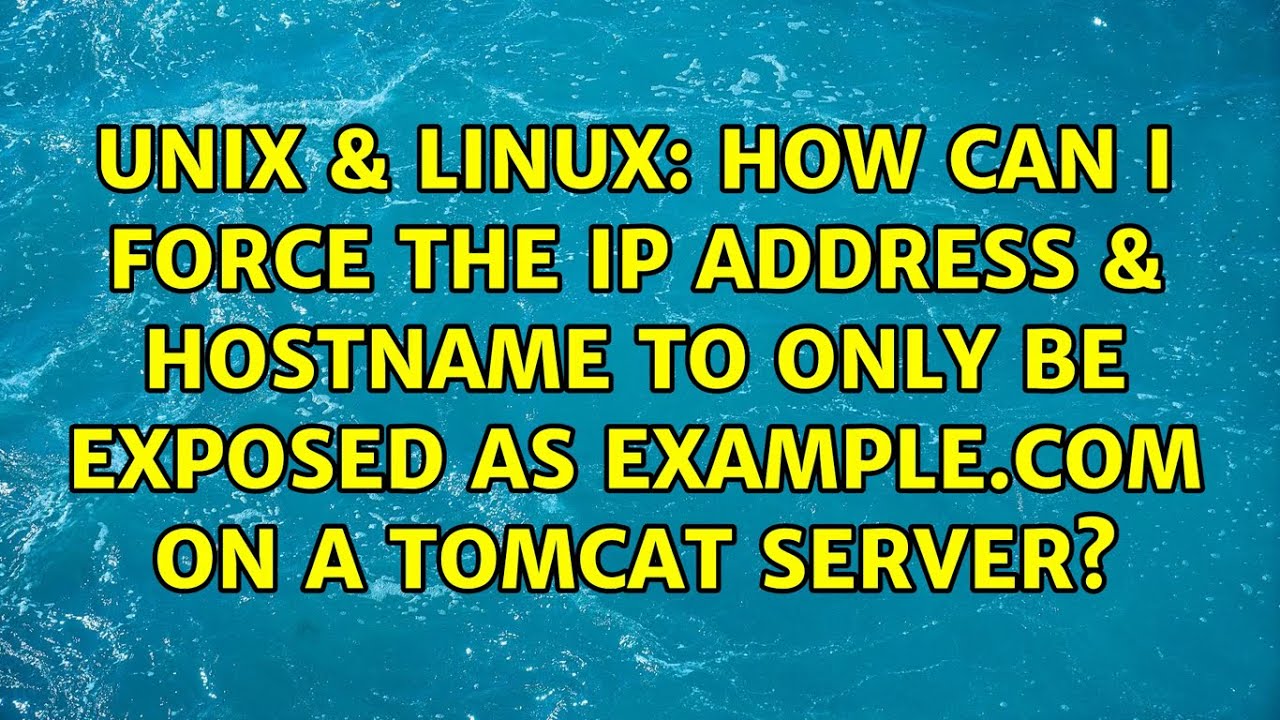 How can I force the IP address & hostname to only be exposed as example