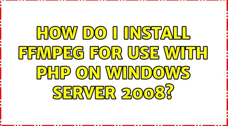 ffmpeg download windows installer